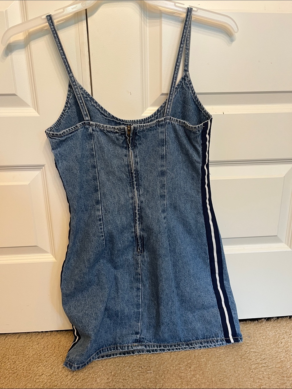 Vintage Express Bleus Denim Mini Dress USA 100% Cotton Size 5/6 Y2K - Picture 11 of 11